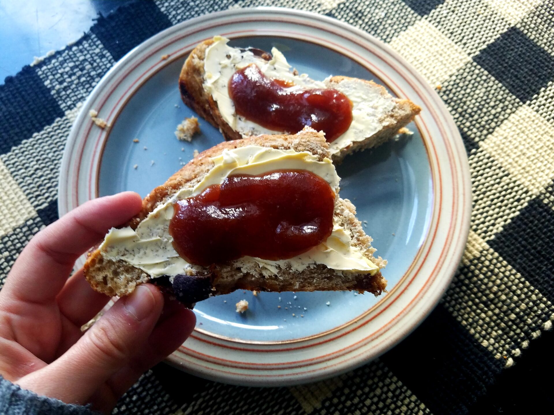 Apple Butter on Bread