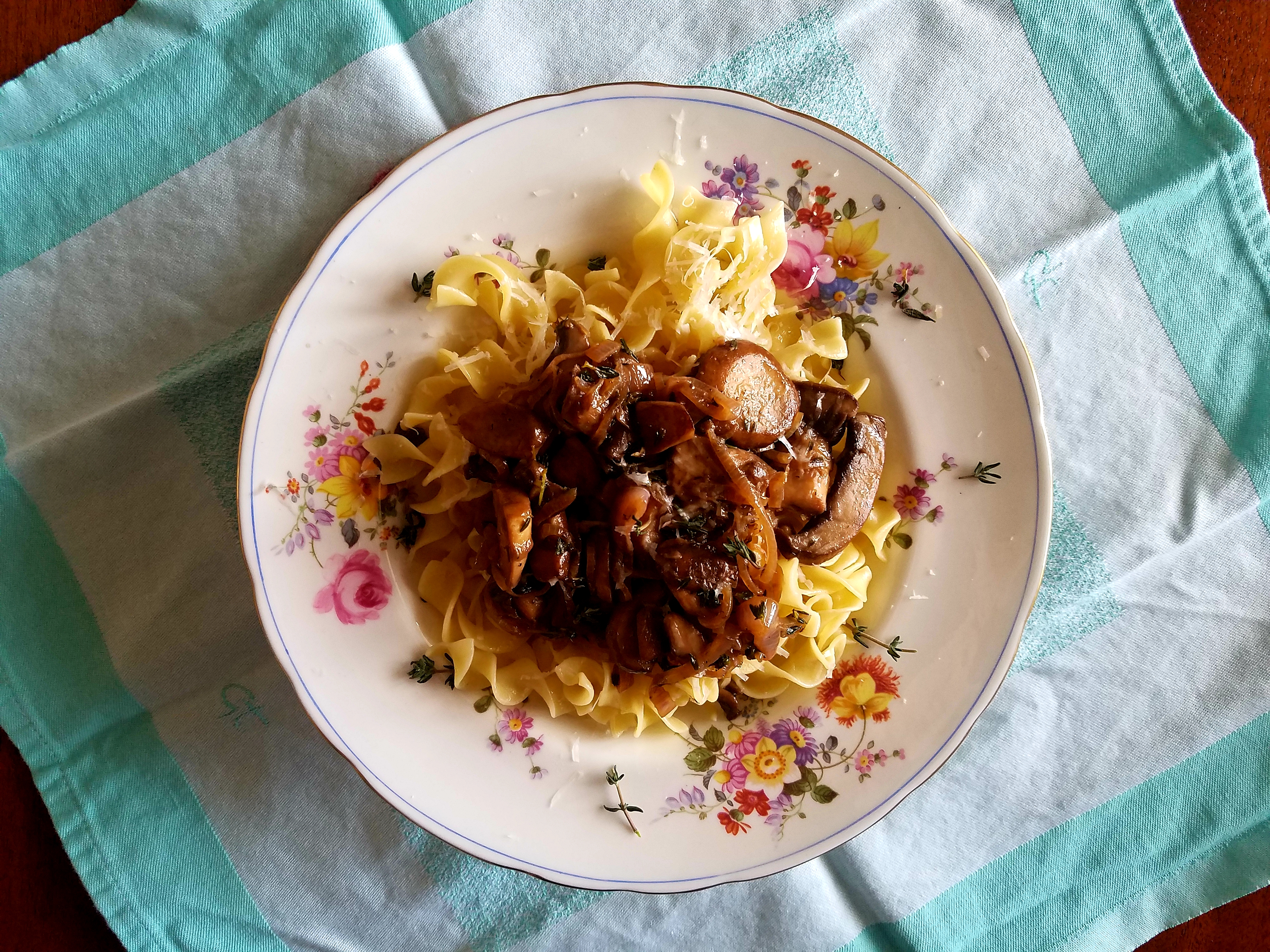 Mushroom Thyme Pasta (Recipe Inspired by TWO STEPS FORWARD)