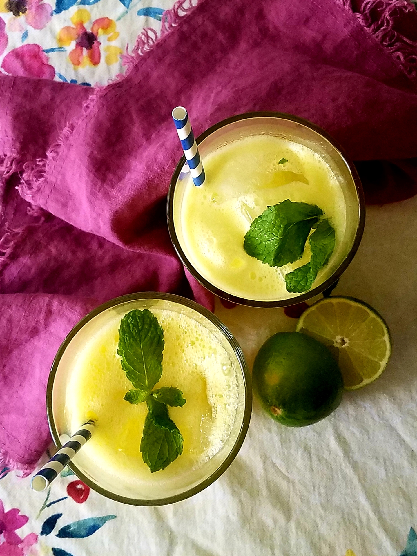 Pineapple Mint Agua Fresca (Recipe Inspired by THE UNHONEYMOONERS)