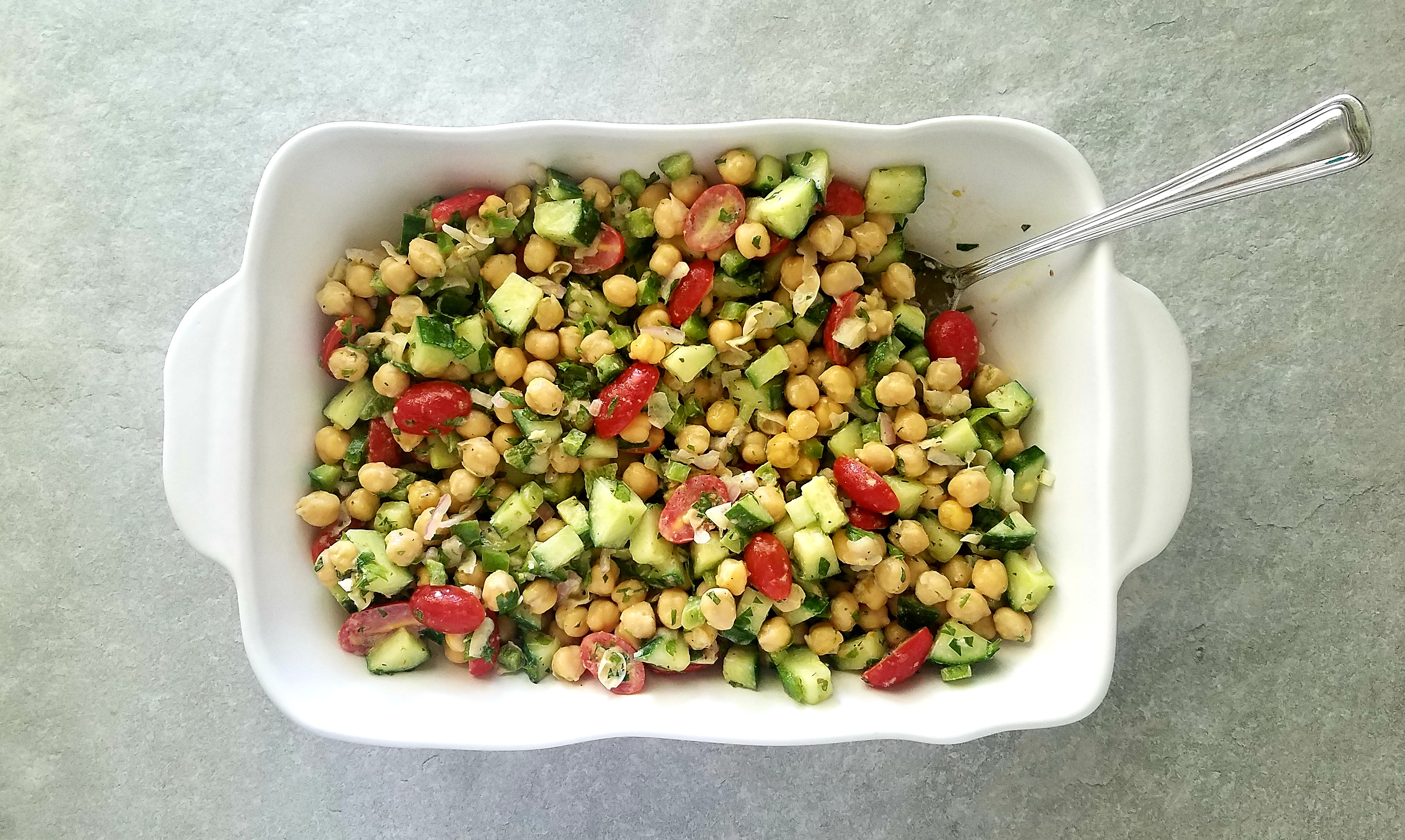 Chickpea Shepherd’s Salad (Recipe Inspired by BEAUTIFUL BAD)