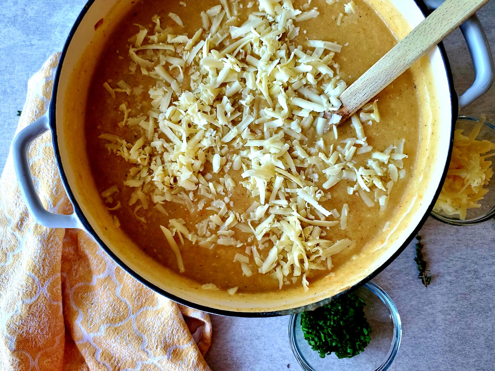 Cauliflower and White Cheddar Soup (Recipe Inspired by AUNT DIMITY AND THE KING’S RANSOM)