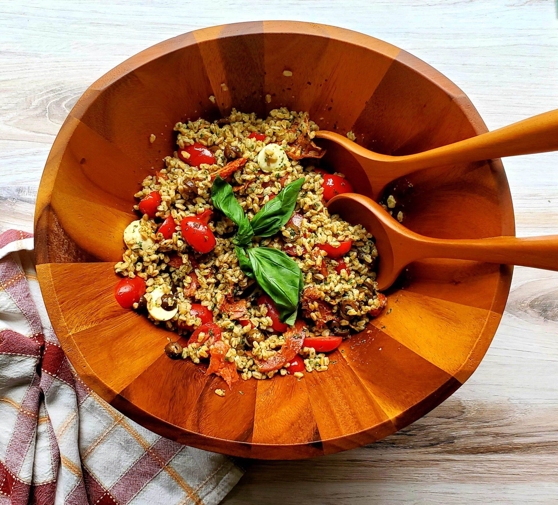 Bowl of Caprese Farro Salad