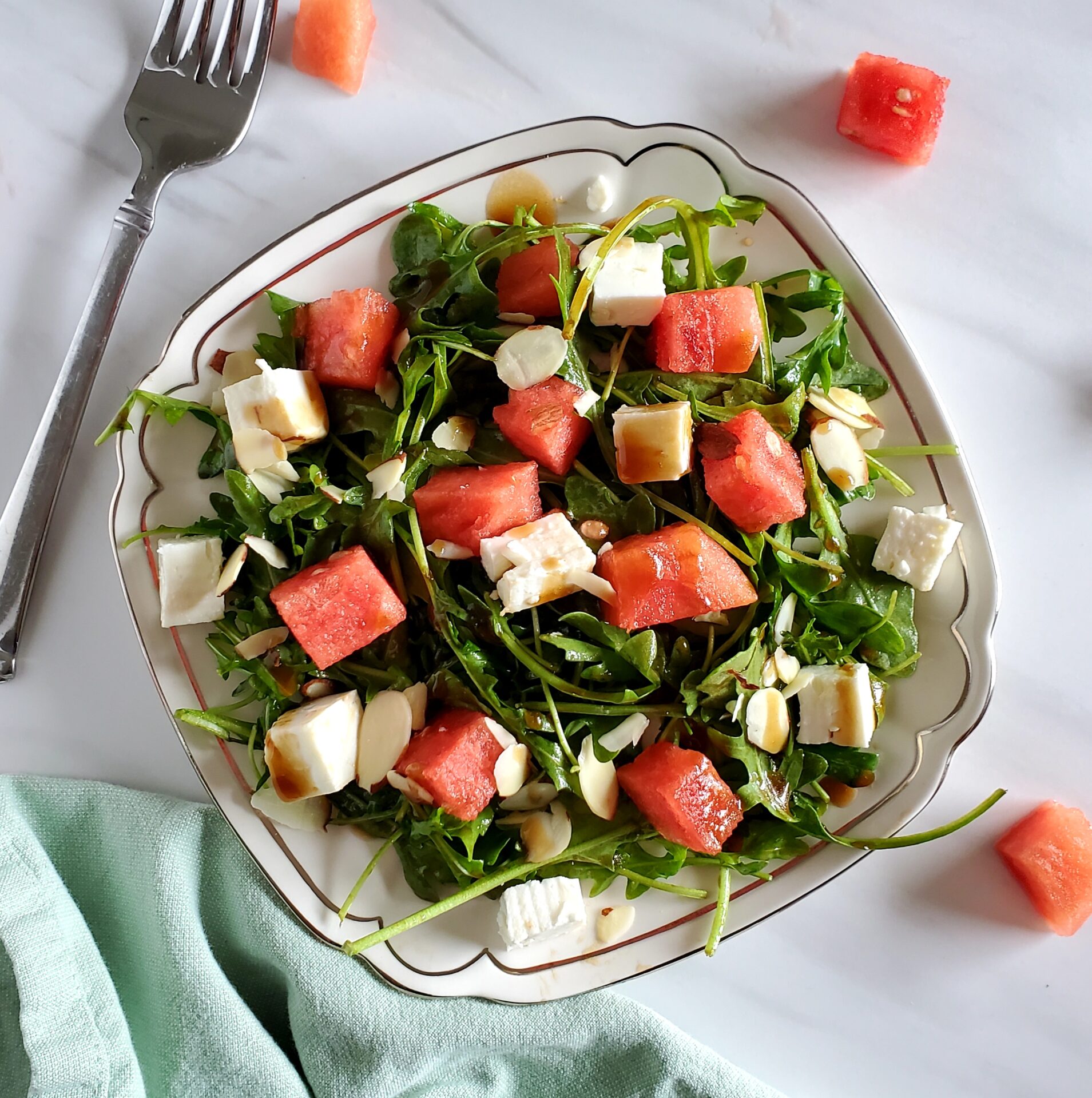 arugula salad with watermelon and feta