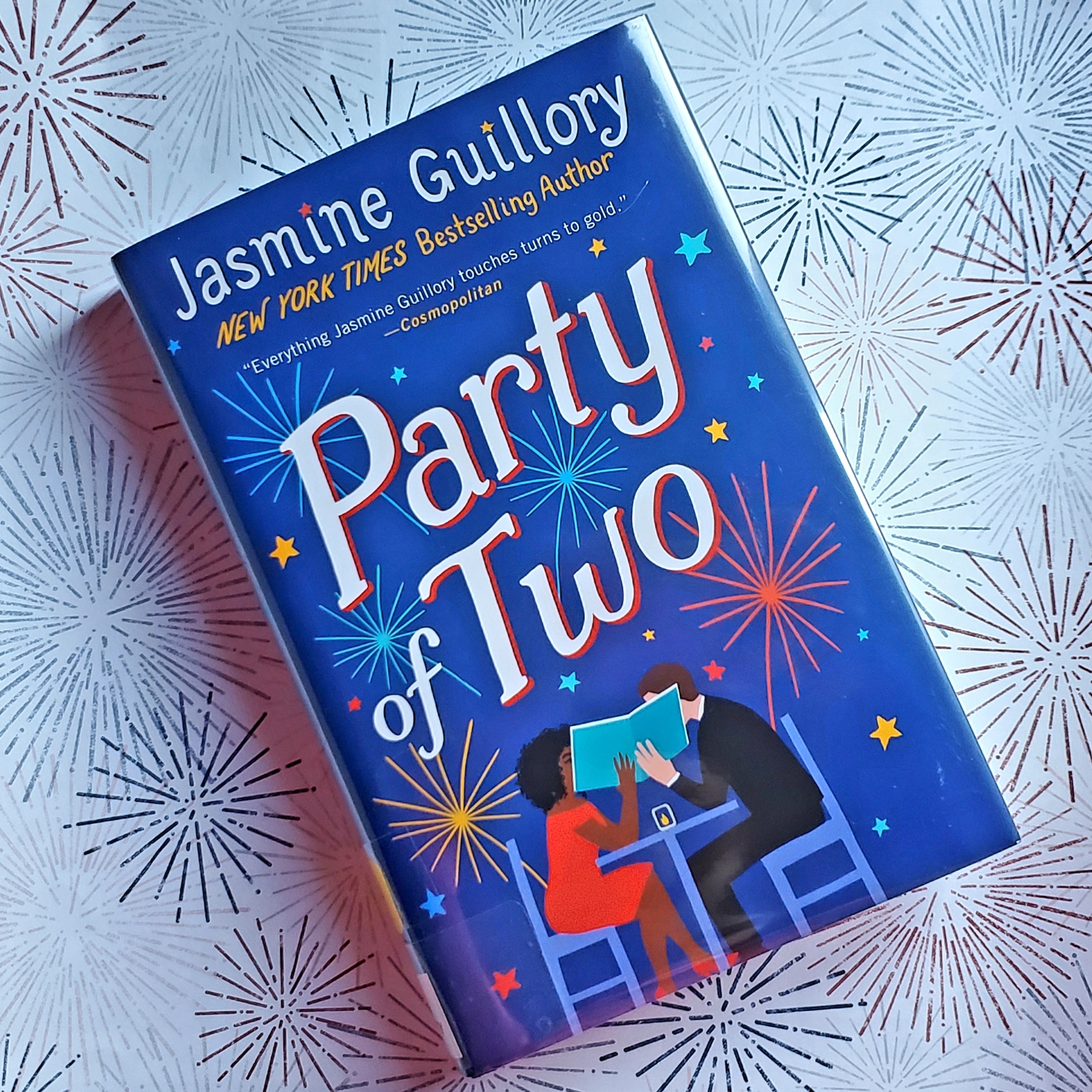 book cover flatlay of party of two