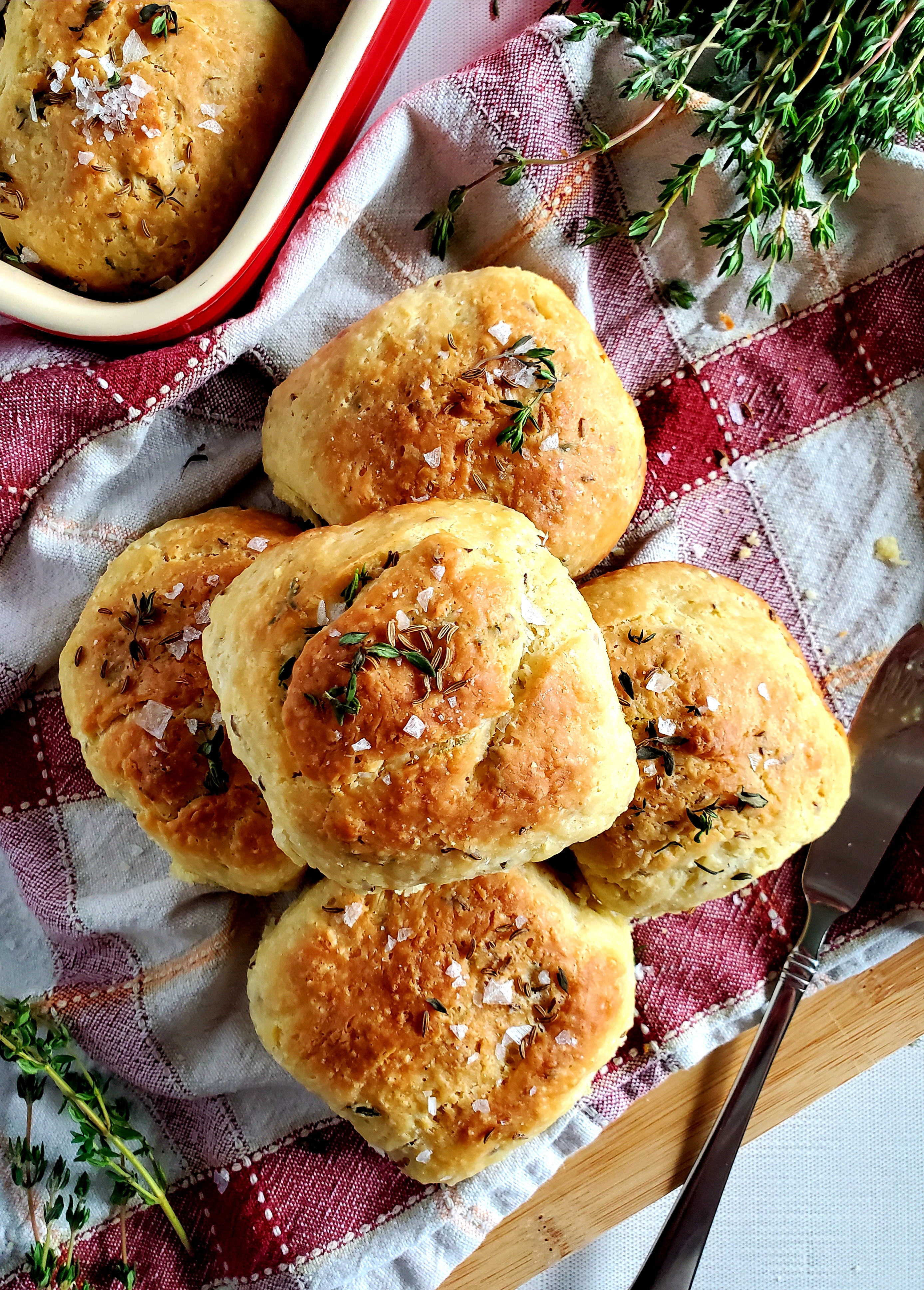 Savory Thyme and Caraway  Biscuits (Recipe Inspired by HAMNET)